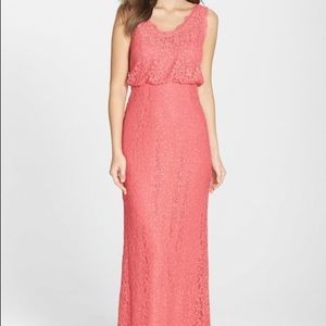 Adrianna Papell blouson coral gown/dress